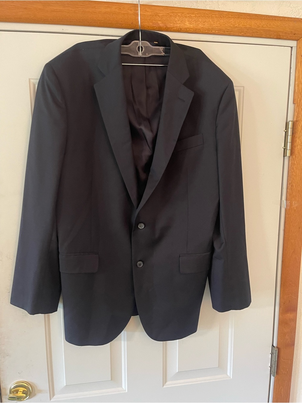 Brooks Brothers Madison Estrato  Wool Herringbone 1818 Black Suit Jacket 45R USA